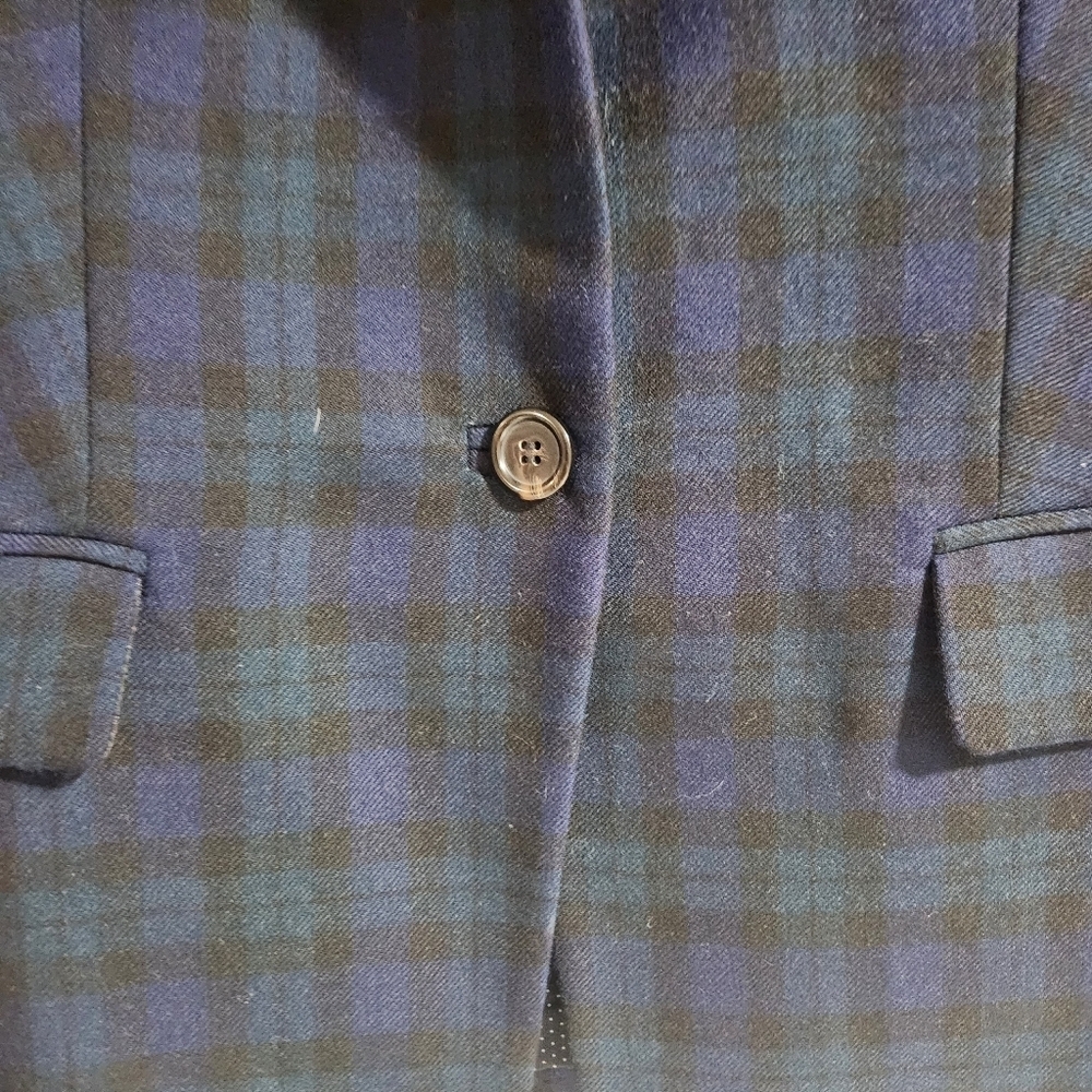 J. Crew Womens Size 10  Schoolboy Blazer Tartan Plaid 100% Wool - Picture 4 of 7